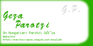 geza parotzi business card